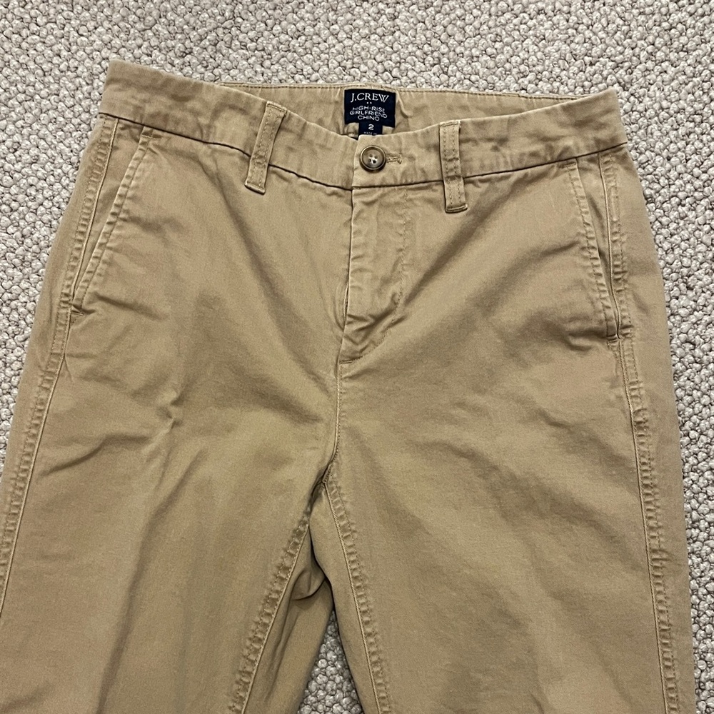J. Crew High Rise Girlfriend Chino Pants - Khaki - Picture 4 of 13